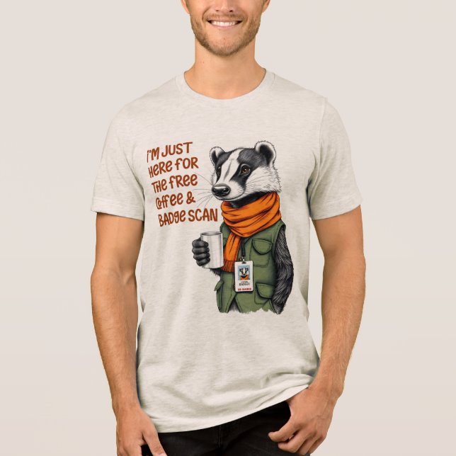 Coffee Badger Tri-Blend Shirt (Front)