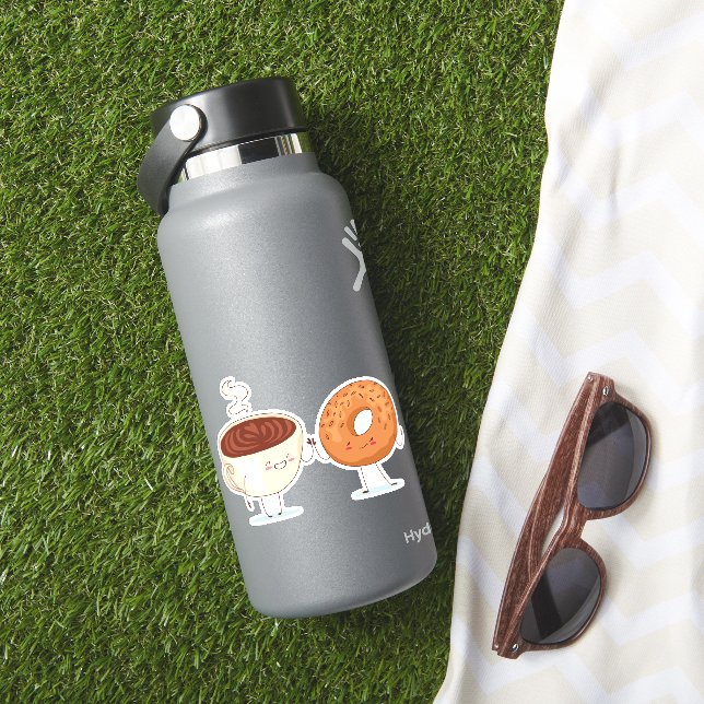 Coffee & Bagel or Donut - Sticker (HydroFlask Insitu)