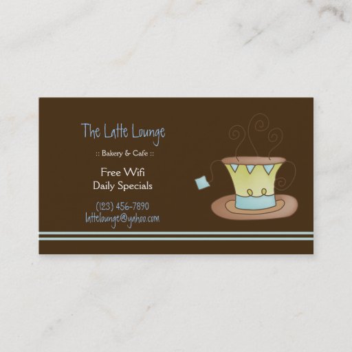 Customizable Coffee Bakery Shoppe Business Card
