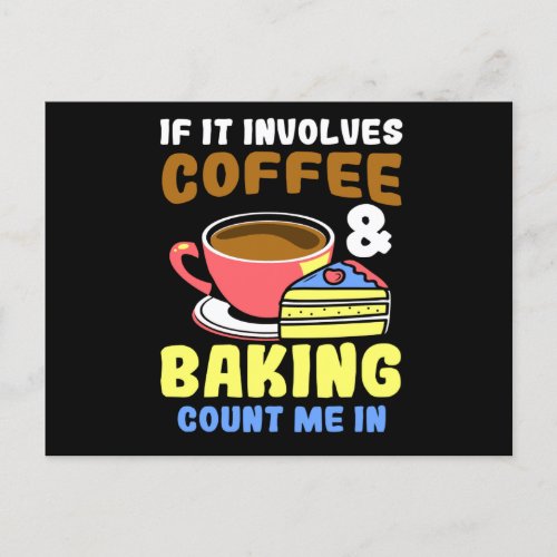 Coffee Baking Cake Decorateur Coffee Postcard