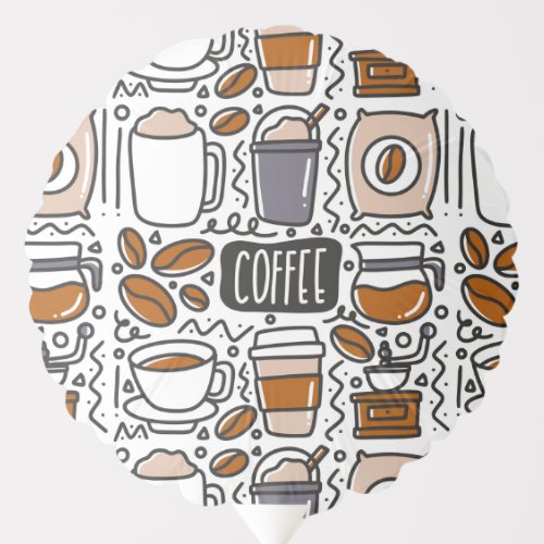 Coffee Balloon, Cafe Latte Espresso Party Balloon