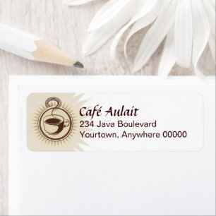 Coffee Bar Business Return Address Label