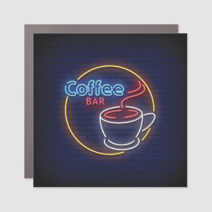 Coffee bar car magnet