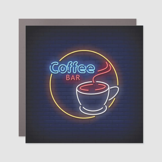 Coffee bar car magnet (Front)