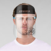 coffee bar decorative script monogram face shield (Insitu)