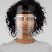 coffee bar decorative script monogram face shield (Insitu)