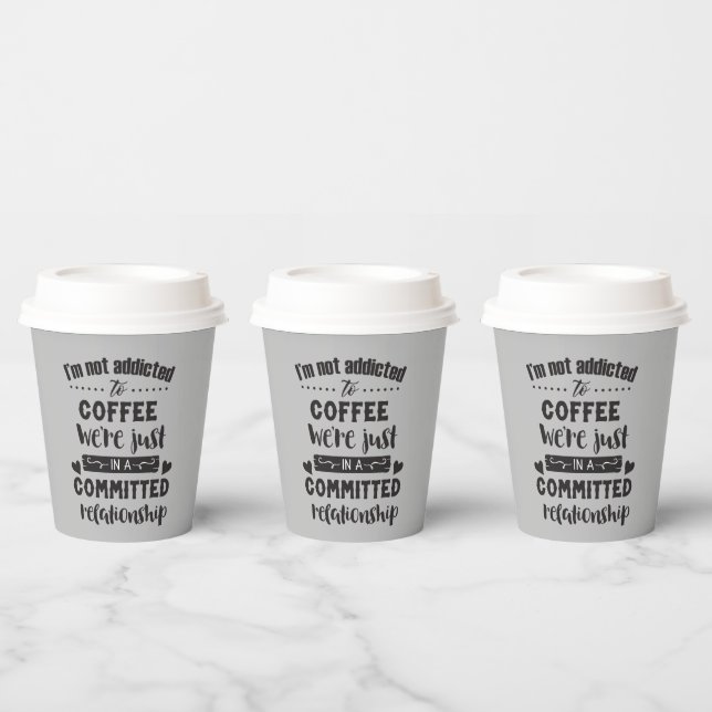 coffee bar funny word art paper cups (Multi)