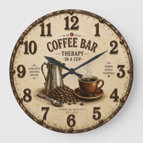 Coffee Bar Large Clock