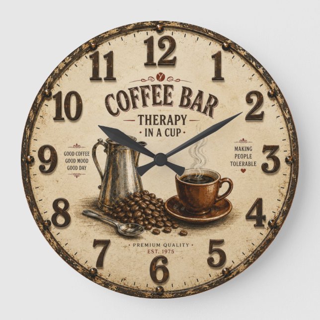 Coffee Bar Large Clock (Front)