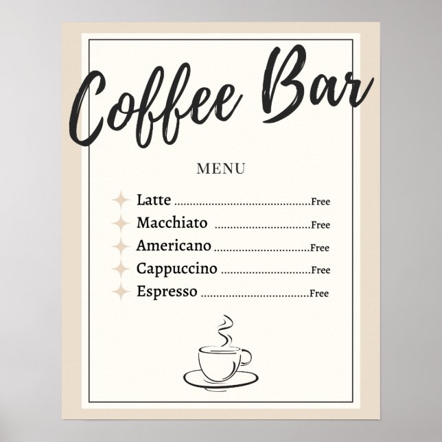 Coffee Bar Poster/Print (Unframed) - 16"x20" Poster (Front)