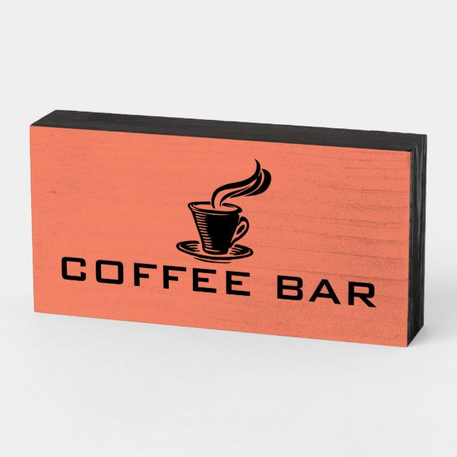 COFFEE BAR RUSTIC WALL SIGN (Angled Horizontal)