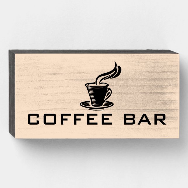 COFFEE BAR RUSTIC WALL SIGN (Front Horizontal)