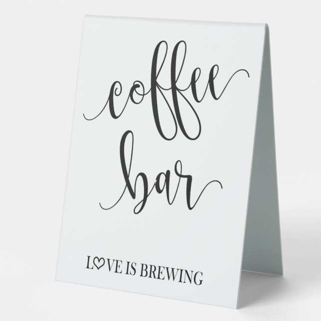 Coffee Bar Tent Wedding Sign (Front)