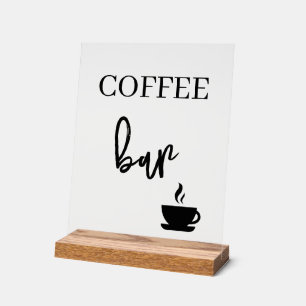 Coffee bar wedding Acrylic sign
