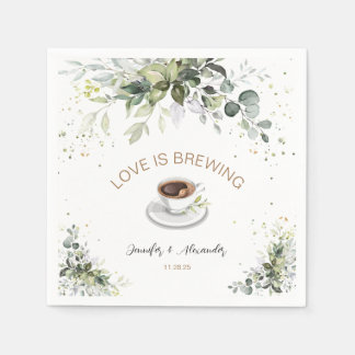 Coffee Bar Wedding Shower Napkins
