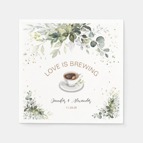 Coffee Bar Wedding Shower Napkins