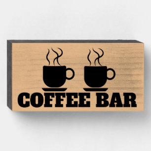 COFFEE BAR WOOD SIGN