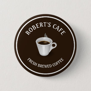 Coffee Barista Cafe Custom Button
