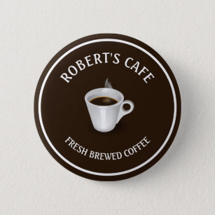 Coffee Barista Cafe Custom  Button