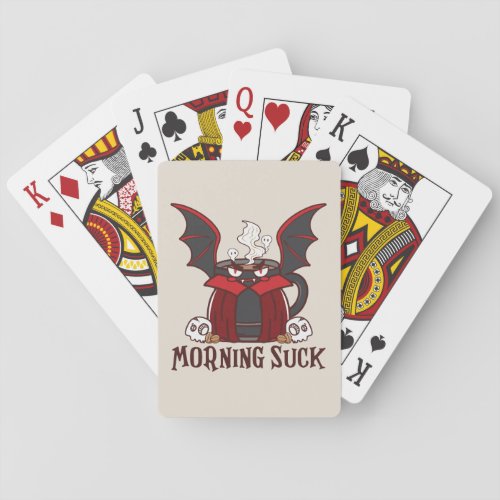 Coffee Bat Morning Suck Poker Cards