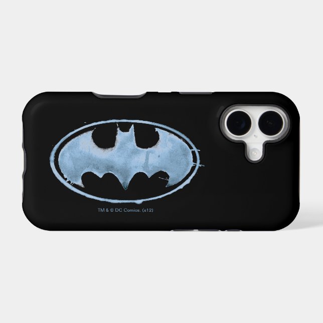 Coffee Bat Symbol - Blue Case-Mate iPhone Case (Back (Horizontal))