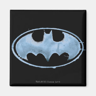 Coffee Bat Symbol - Blue Magnet