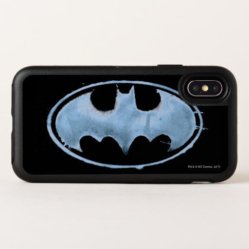 Coffee Bat Symbol - Blue OtterBox Symmetry iPhone X Case