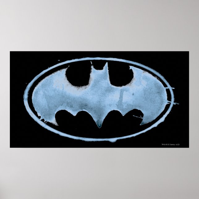 Coffee Bat Symbol - Blue Poster (Front)