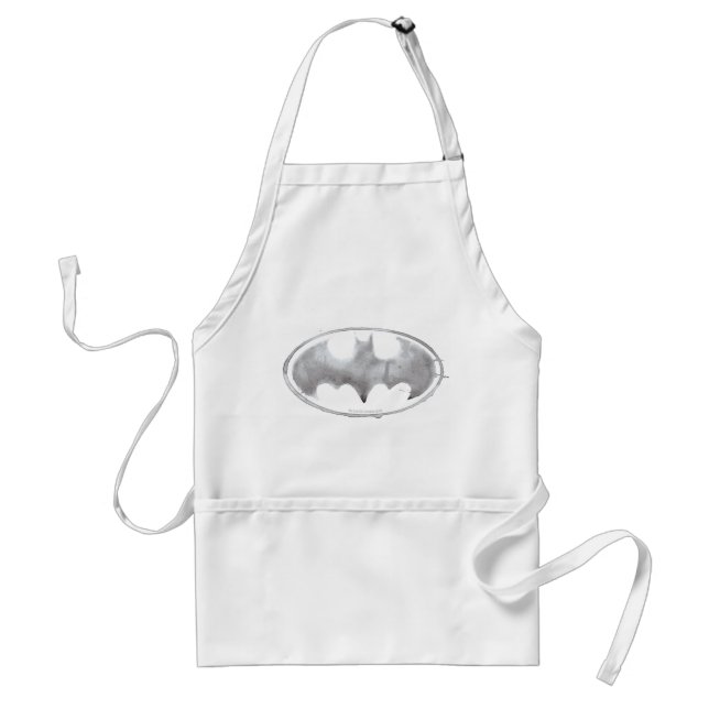 Coffee Bat Symbol - Gray Adult Apron (Front)
