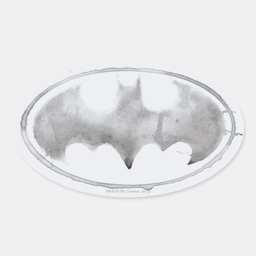 Coffee Bat Symbol _ Gray Oval Sticker