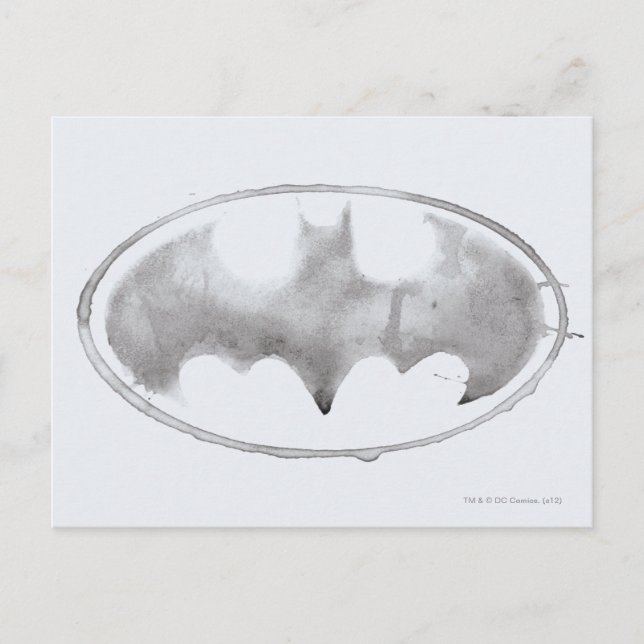 Coffee Bat Symbol - Gray Postcard (Front)