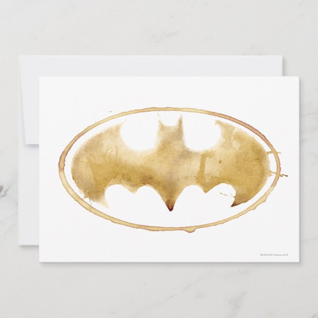 Coffee Bat Symbol Invitation (Front)