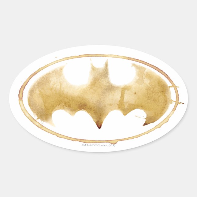 Coffee Bat Symbol Oval Sticker (Front)