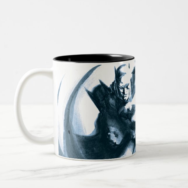 Coffee Batman Two-Tone Coffee Mug (Left)
