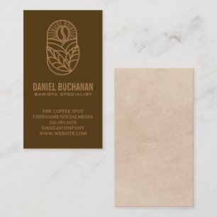 Coffee Bean Agriculture Logo Business Card