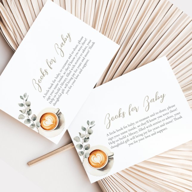 Coffee bean baby shower Book request card (Creator Uploaded)