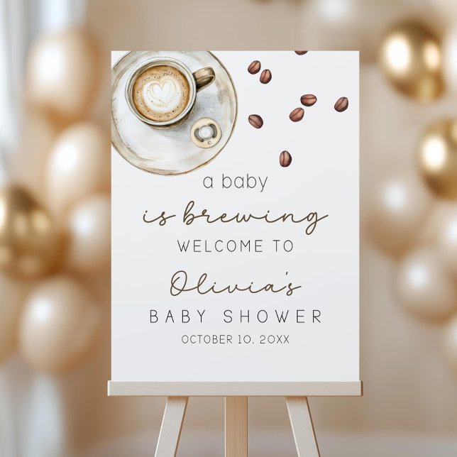 Coffee Bean Baby Shower Welcome Sign Bundle A Baby (Creator Uploaded)