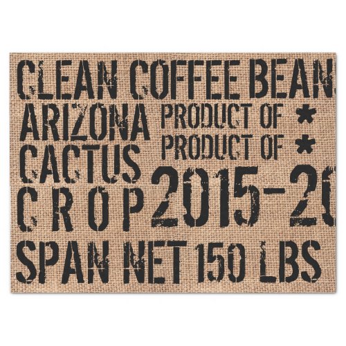 Coffee Bean Bag Tissue Paper _landscape