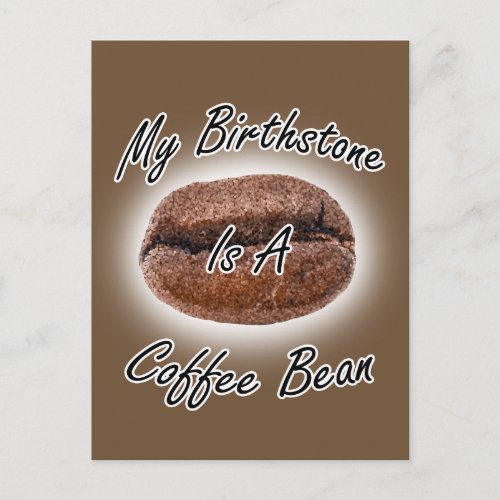 Coffee Bean Birthstone Postcard