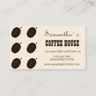 Coffee Bean Branded Business Professional Card