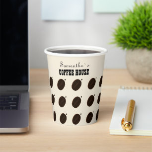 Coffee Bean Branded Business Professional Paper Cups