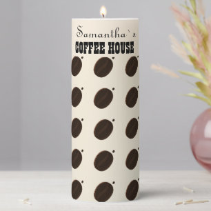 Coffee Bean Branded Business Professional Pillar Candle