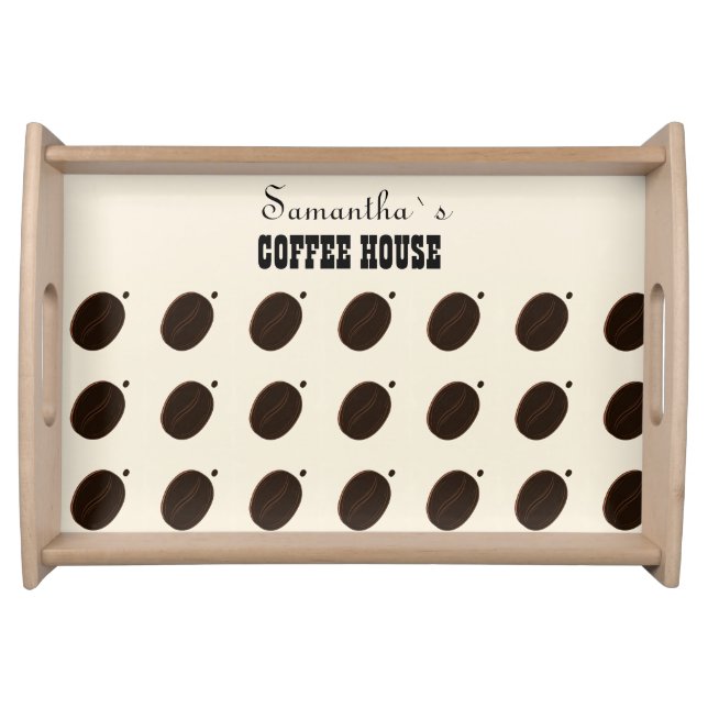Coffee Bean Branded Business Professional  Serving Tray (Front)