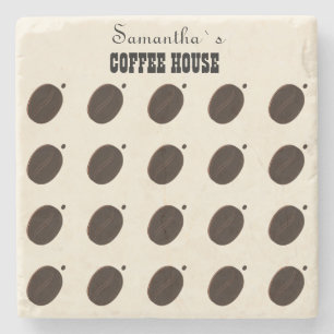 Coffee Bean Branded Business Professional  Stone Coaster