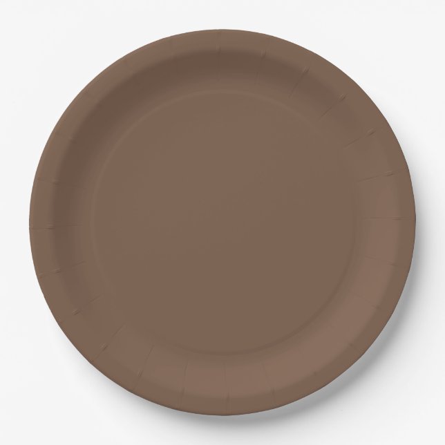 Coffee Bean Brown Paper Plates (Front)