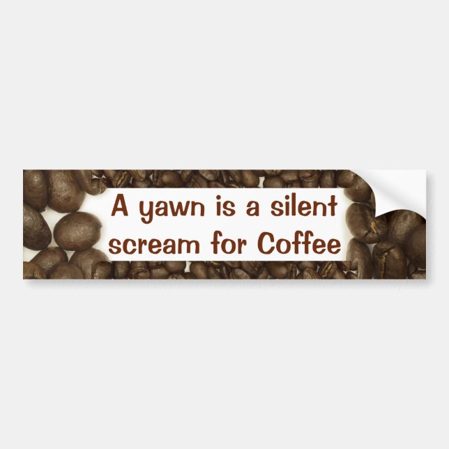 Coffee bean bumper sticker (Front)