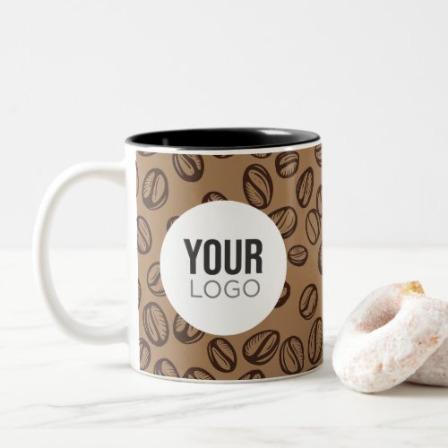 Coffee Bean Doodle Custom Logo Mug