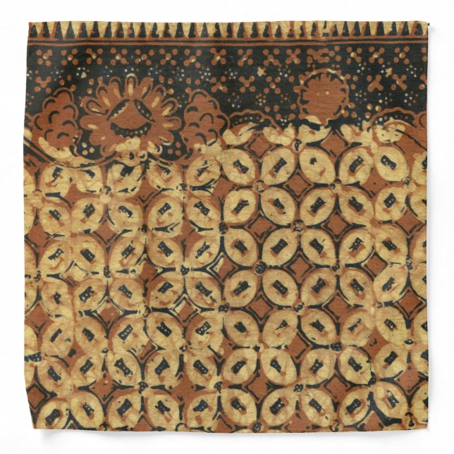 Coffee Bean Earthy Boho Rustic Bandana (Front)