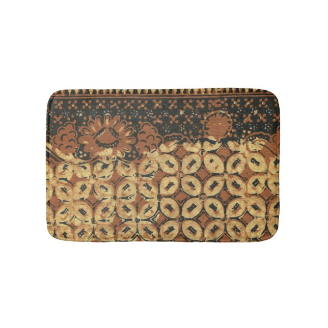 Coffee Bean Earthy Boho Rustic Bath Mat (Front)