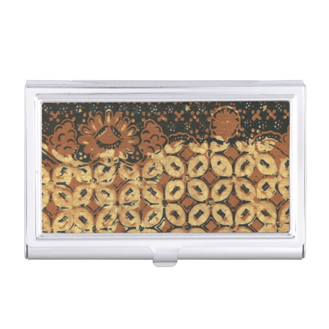 Coffee Bean Earthy Boho Rustic Business Card Case (Front)
